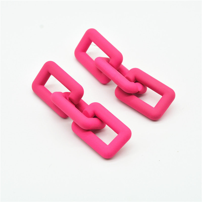 Women's Needle Color Chain For Simple Long Earrings