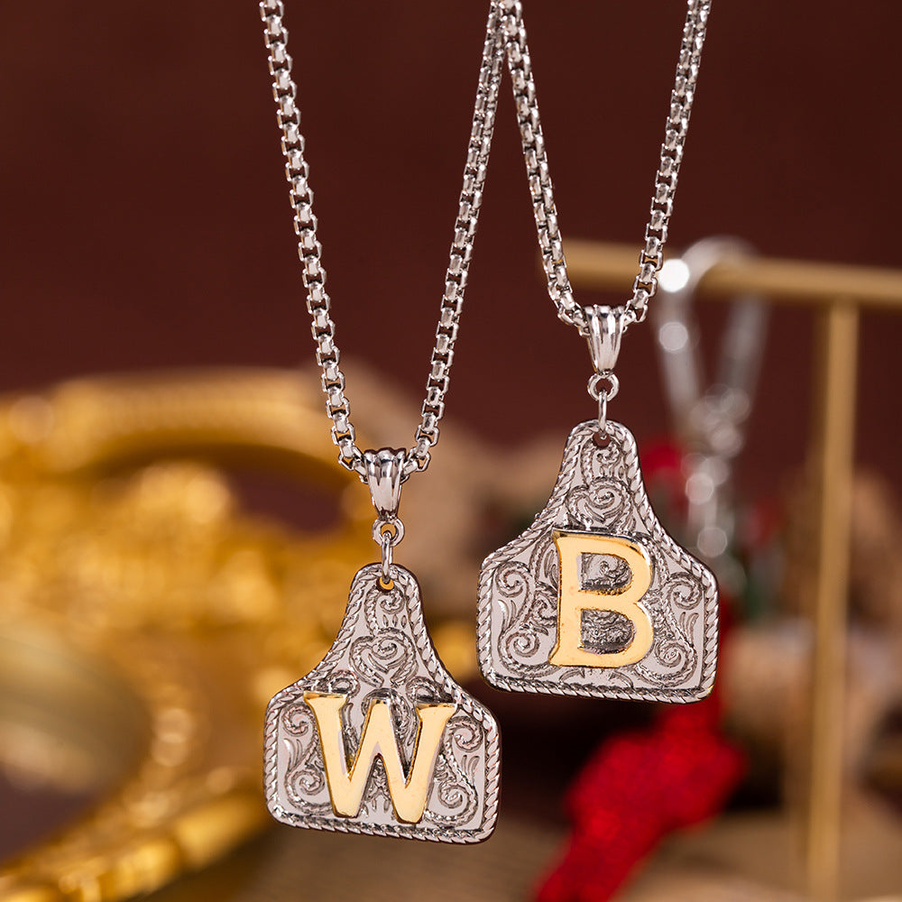 Women's Fashion English Letters Electroplated Copper For Design Personalized Clavicle Necklace