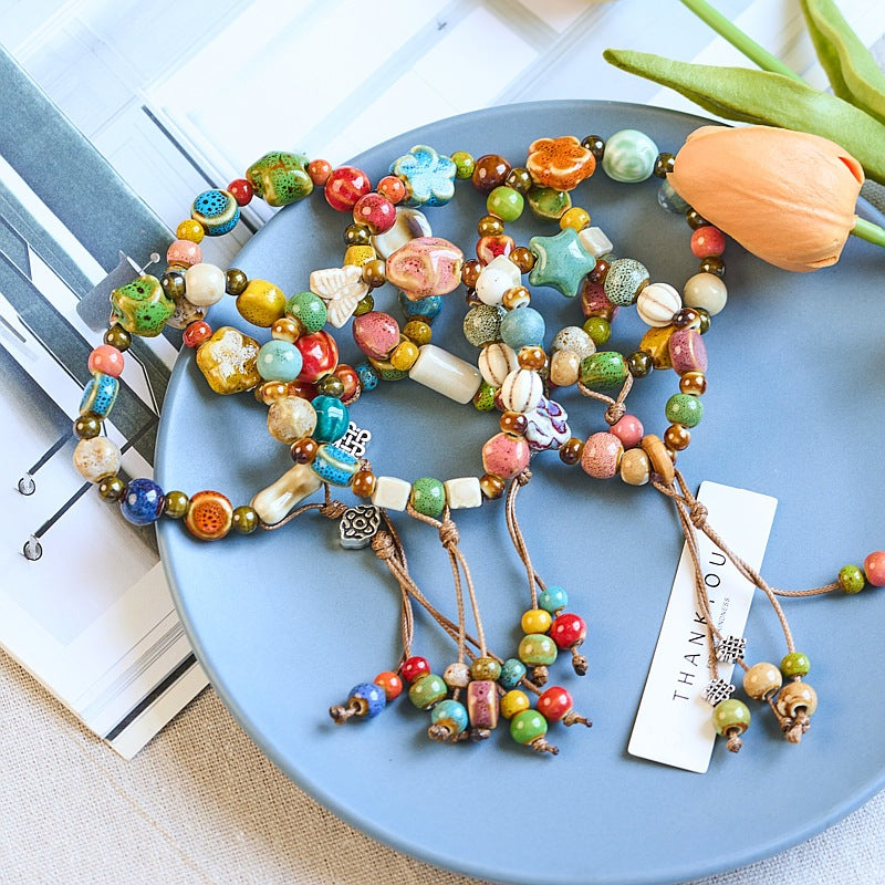 Women's Ceramic Ethnic Style High Sense Art Bracelet