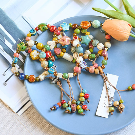 Women's Ceramic Ethnic Style High Sense Art Bracelet