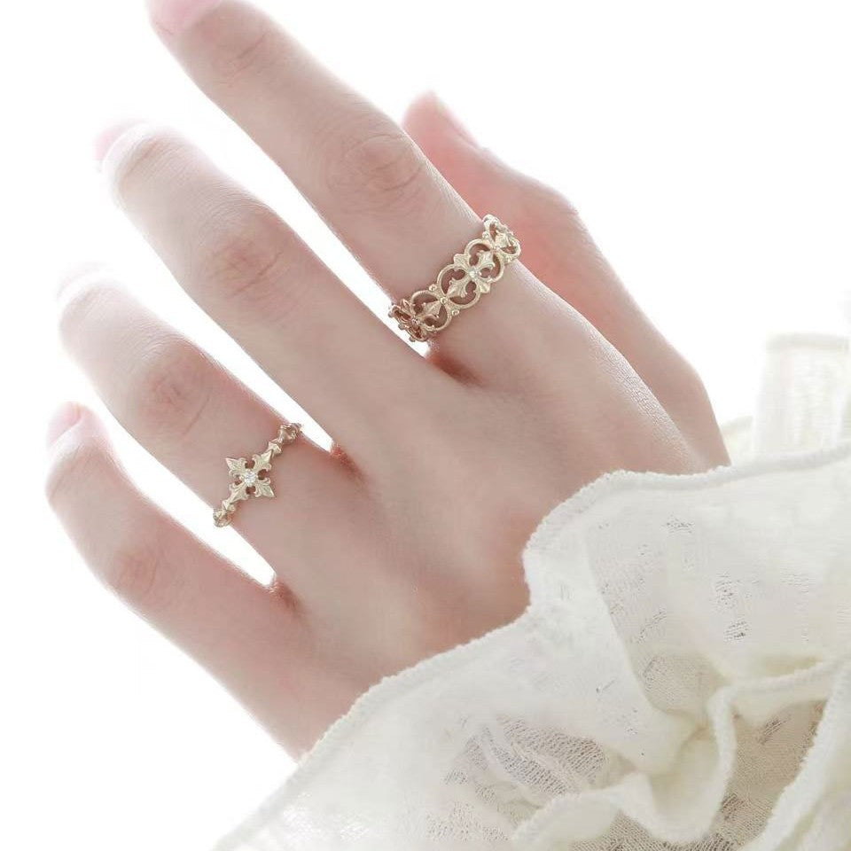Women's Niche Design Light Luxury Index Finger Twin Ring