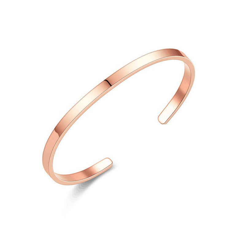 Charming Steel Open-end Stainless Shaped Lettering Bracelets