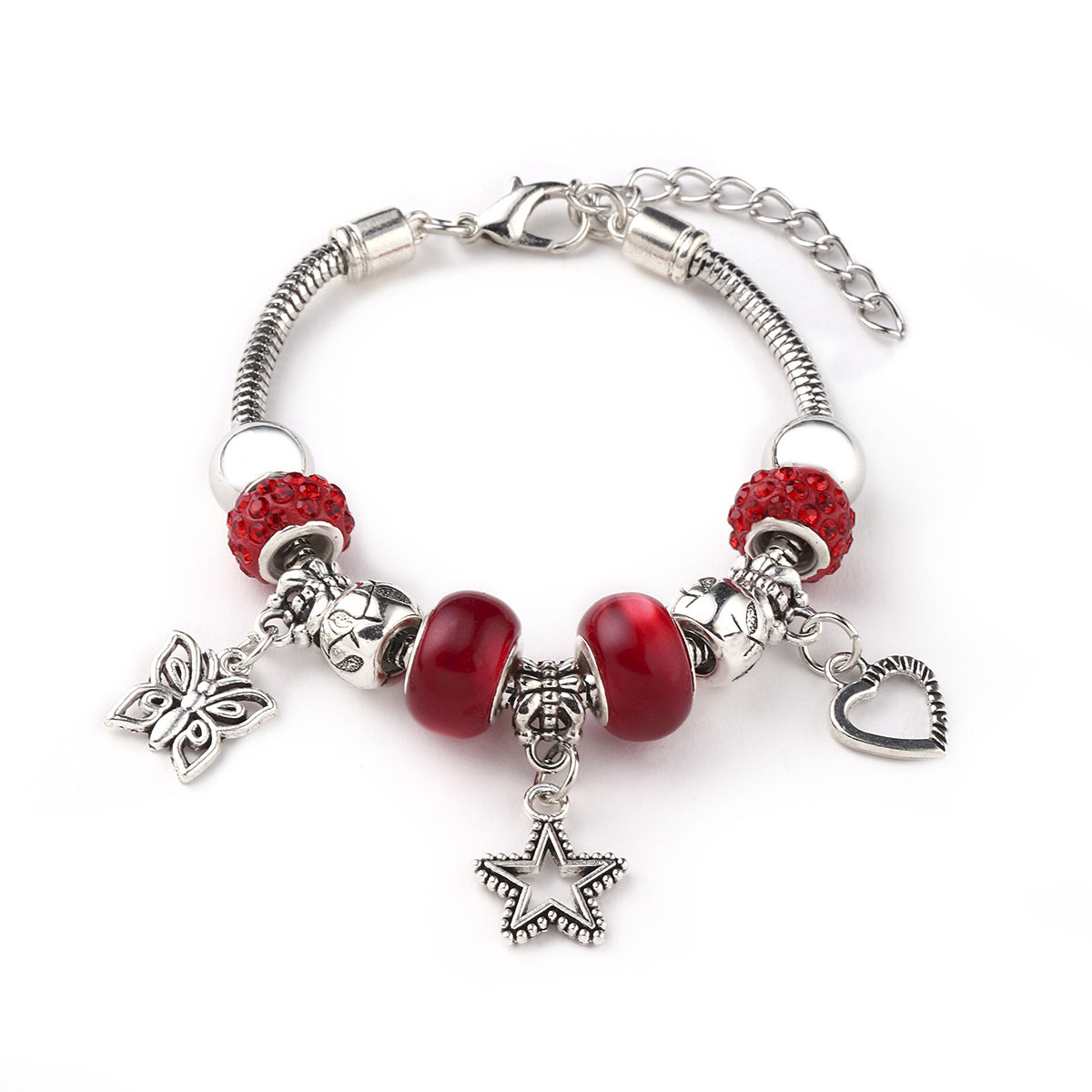 Glass Bead Small Elephant Lucky Tree Retro Transparent Bracelet