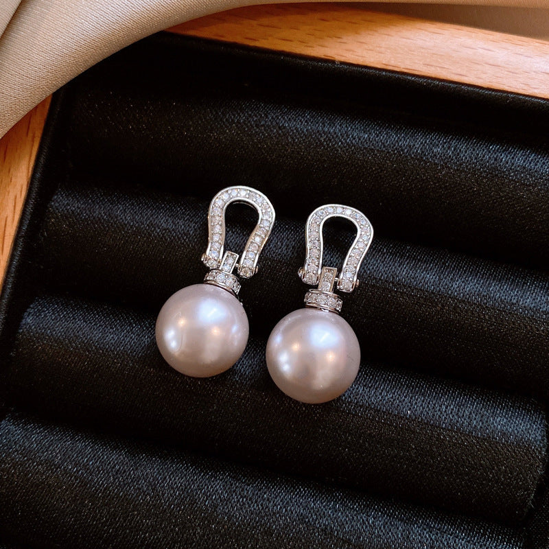 Dopamine Sweet Niche Flower Pearl Fashion Exquisite Stud Earrings