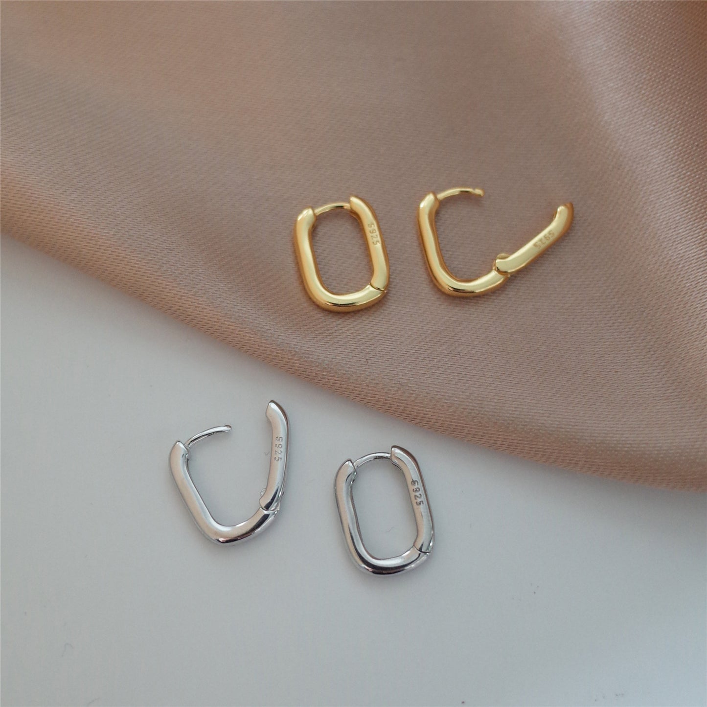 Oval Ear Female Simple Cold Style Circle Earrings