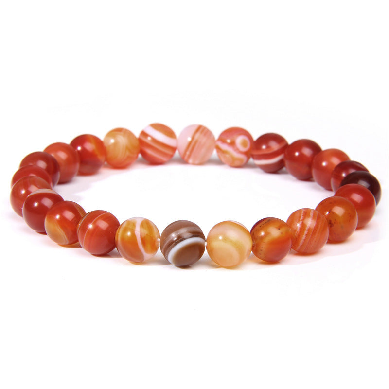 Tigereye White-barked Pine Agate Crystal Stone Bracelets