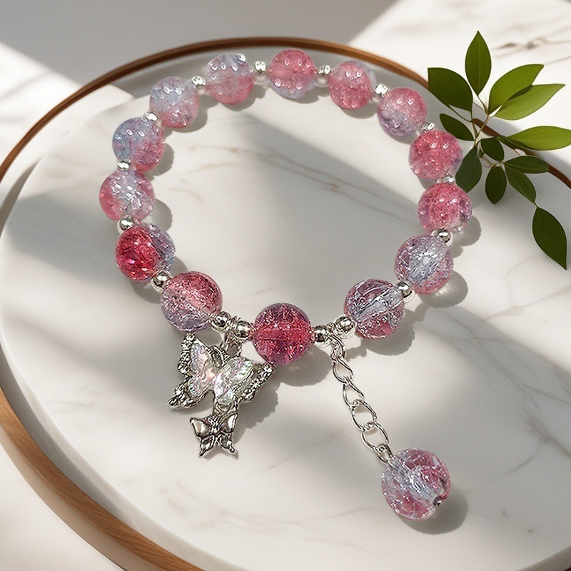 Fantasy Flower Glazed Female Gradient Contrast Bracelet
