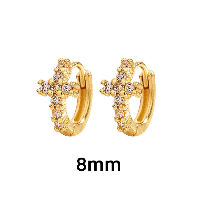 Diamond Cross Personalized Street Style Fashion Geometric Ear Buckle