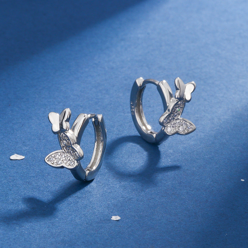 Women's Diamond Mounted Bowknot For Simple Gentle Elegant Exquisite Ear Clip Earrings