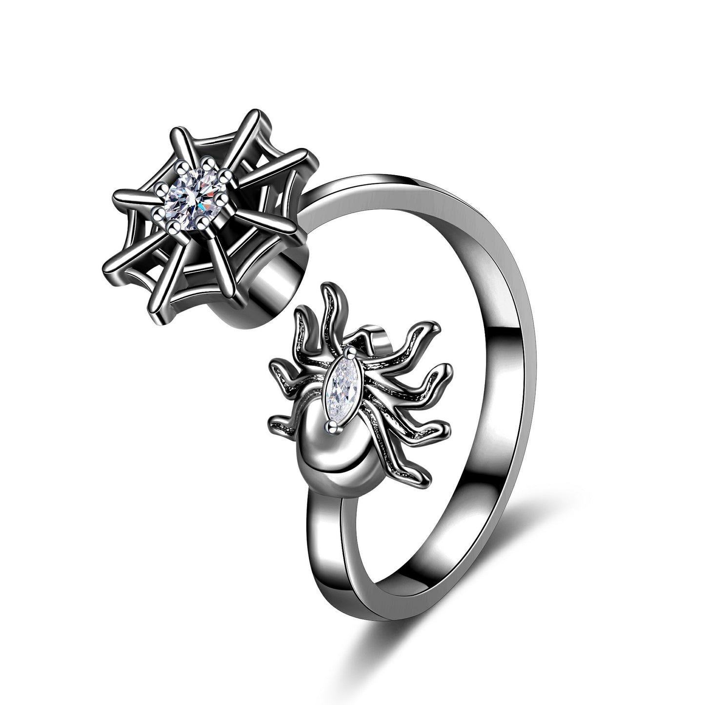 Web Spinning Female Personality Wild Relieve Rings