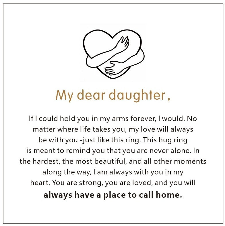 Opening Adjustable Lettering Hug You Card To Give Mom Mother's Rings