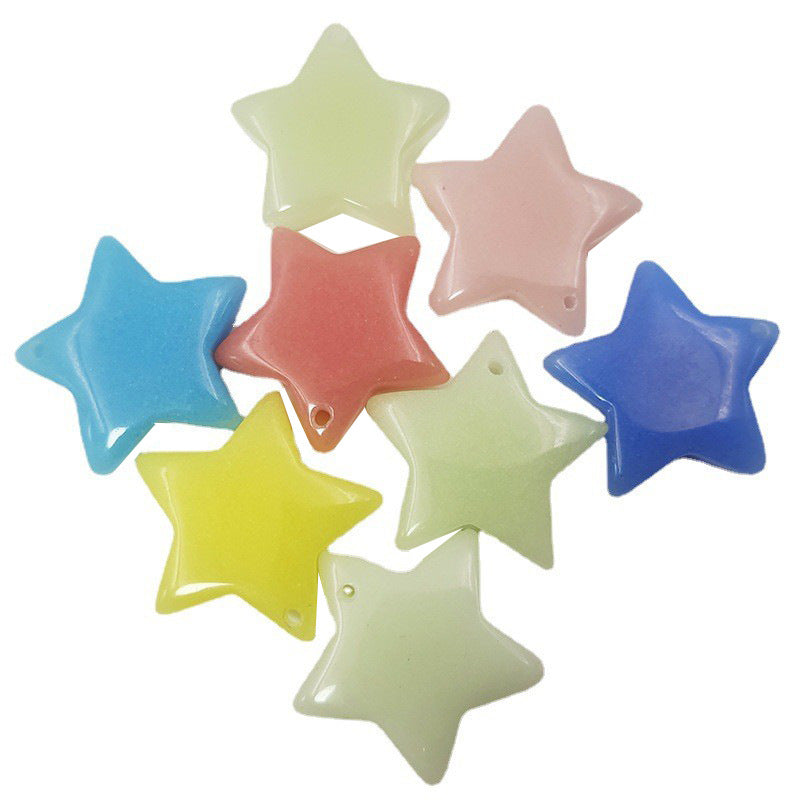 Five-pointed Star Color Fluorescent Small Safe Pendants