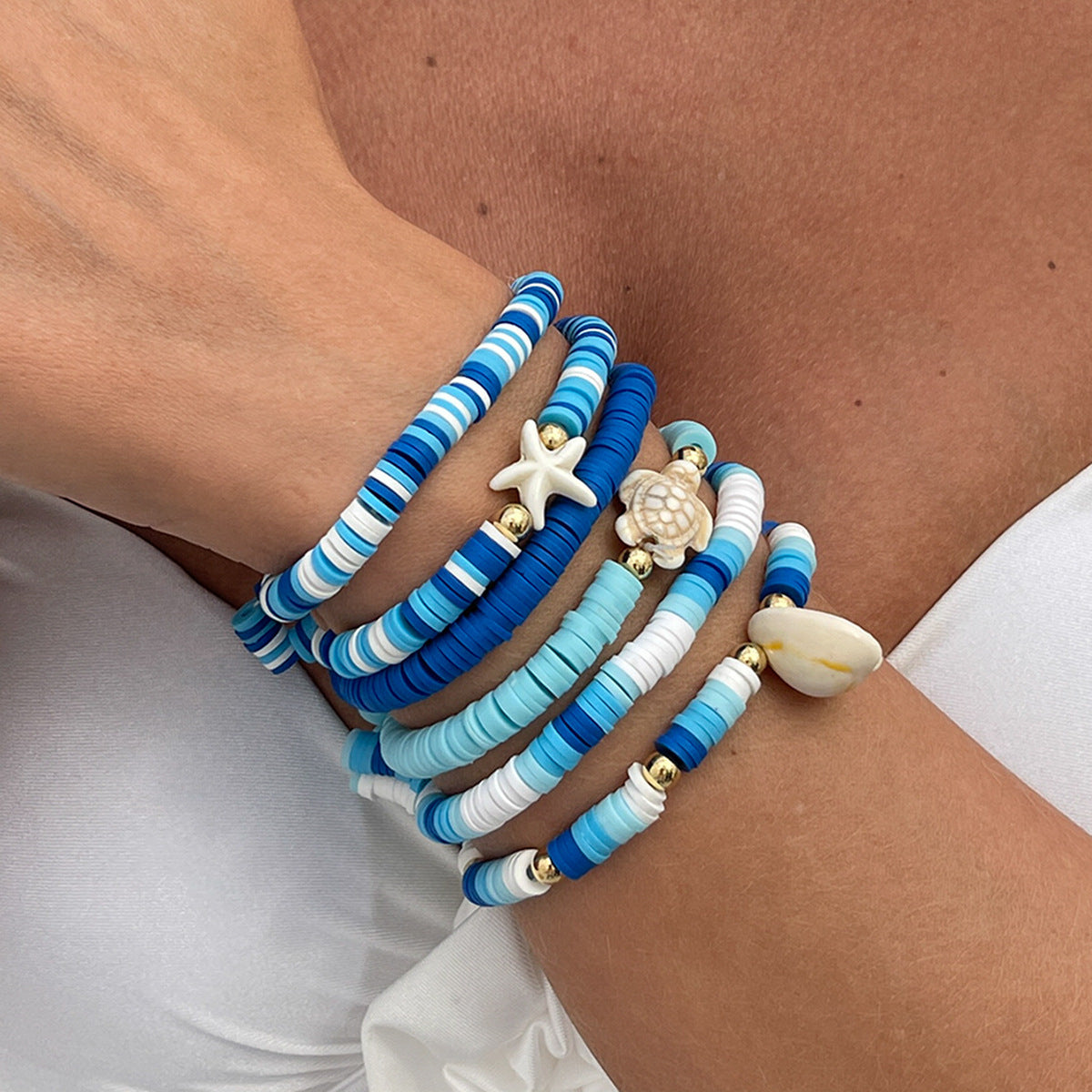 Pearl Holiday Snowflake Santa Claus Combination Bracelet