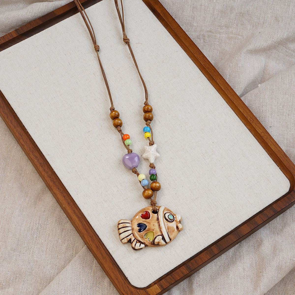 Ceramic Mushroom Female Niche Design High Necklaces