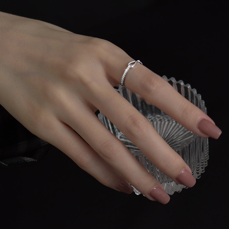 Women's Versatile Exquisite High Sense Light Luxury Minority Cold Ring