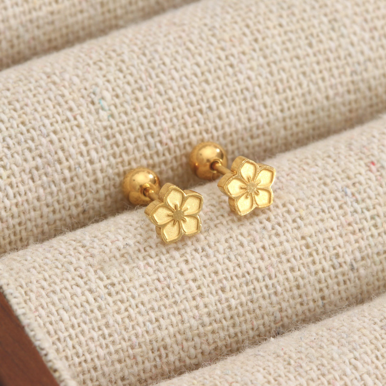 Women's Titanium Steel Ear Mini Exquisite Petite Twist Earrings