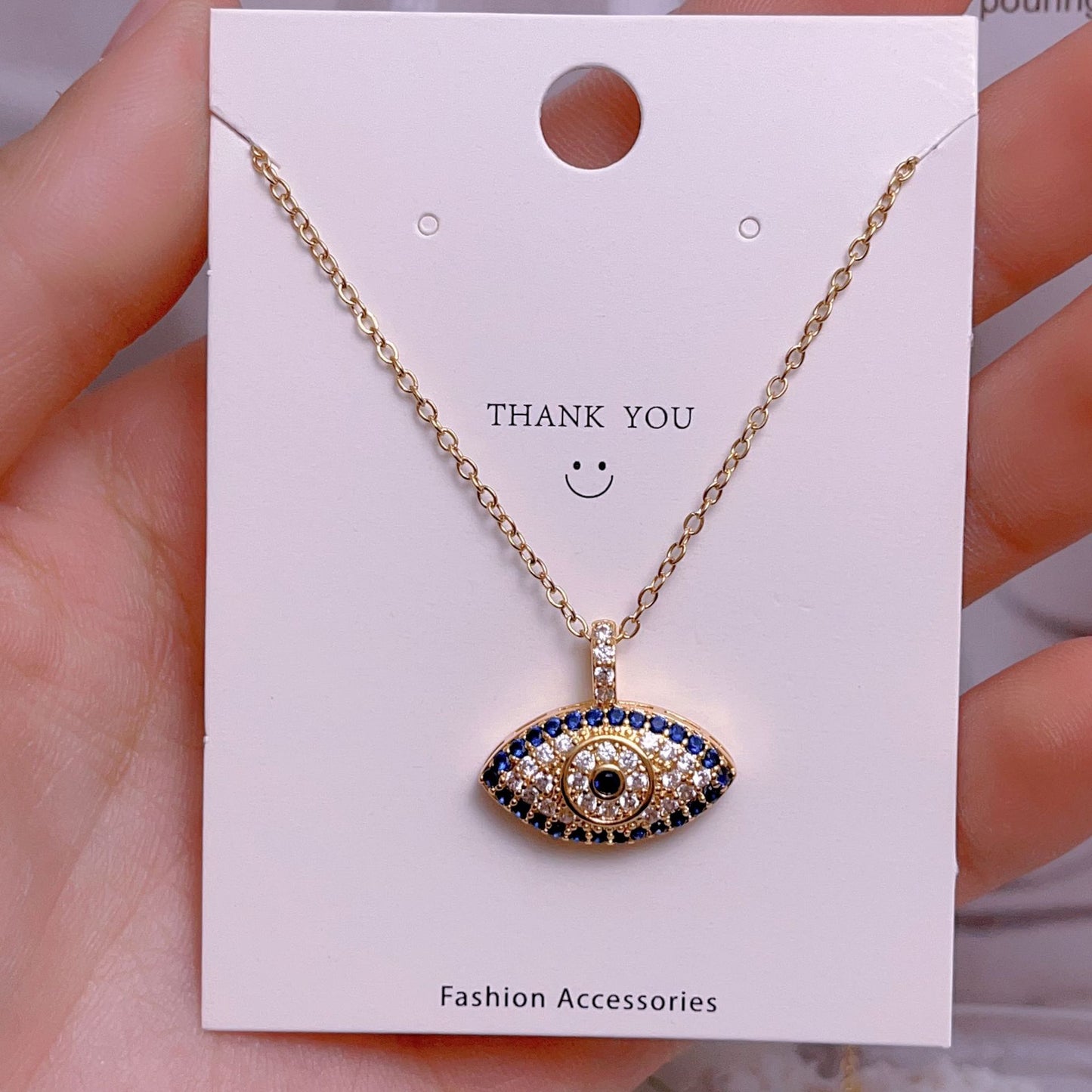Eye Female Fashion Personality Titanium Steel Clavicle Necklaces