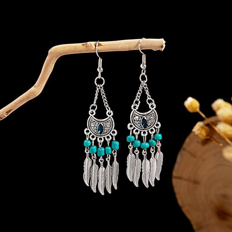 Ethnic Style Long Fringe Exotic Holiday Trip Earrings