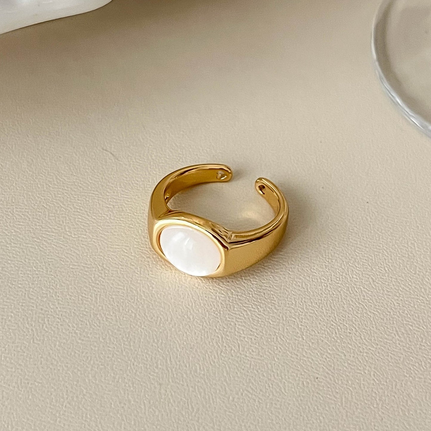 Interest Light Luxury Retro Minority Wide Personality Versatile Opening Adjustable Ring