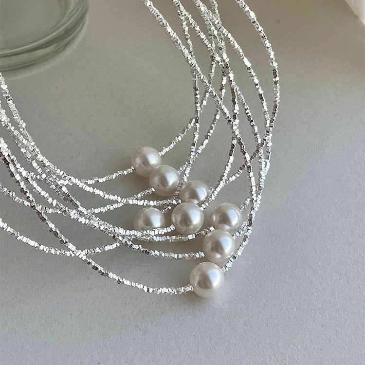 Women's Pearl With Broken High-grade Niche Clavicle Necklaces