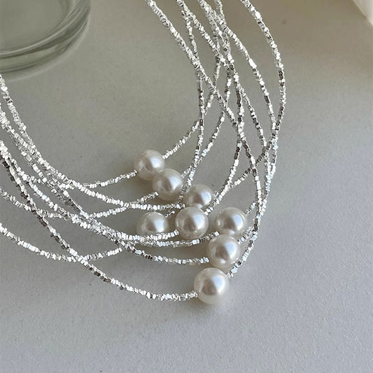 Women's Pearl With Broken High-grade Niche Clavicle Necklaces