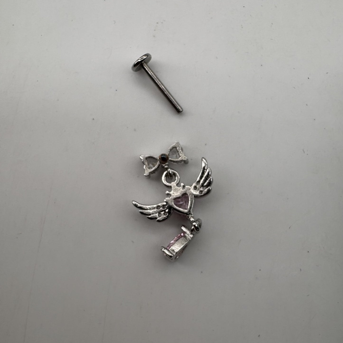 Flash Inner Teeth Titanium Steel Ear Bone Stud Earrings