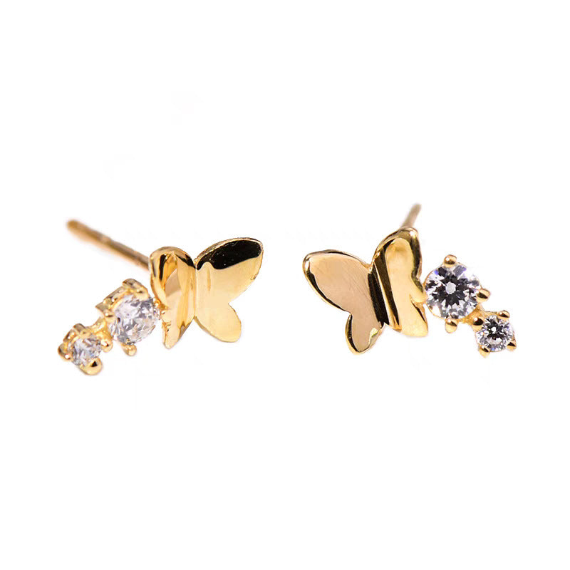 Women's Gold-plated Mini Exquisite Entry Lux Elegant Stud Earrings