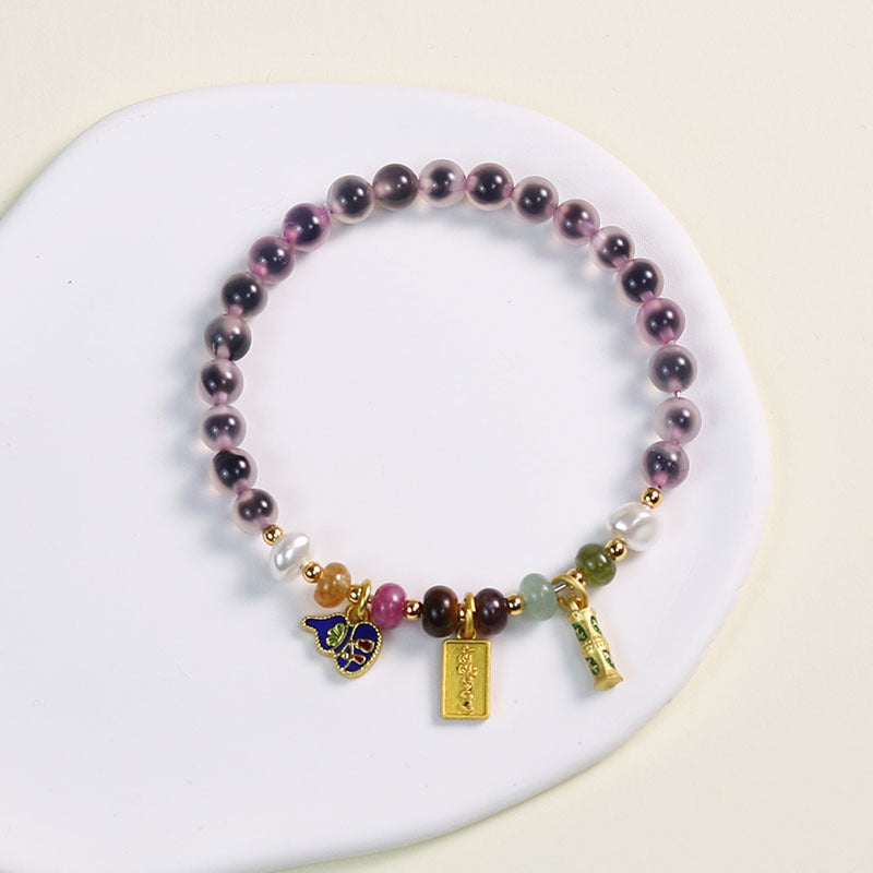 Women's Agate High-grade Natural Fragrant Gray Glaze Scenic Spot Live Bracelets