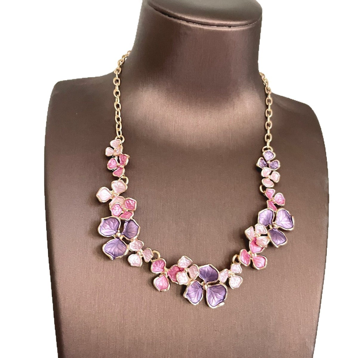 Retro Color Flower Enamel Special Interest Light Necklace