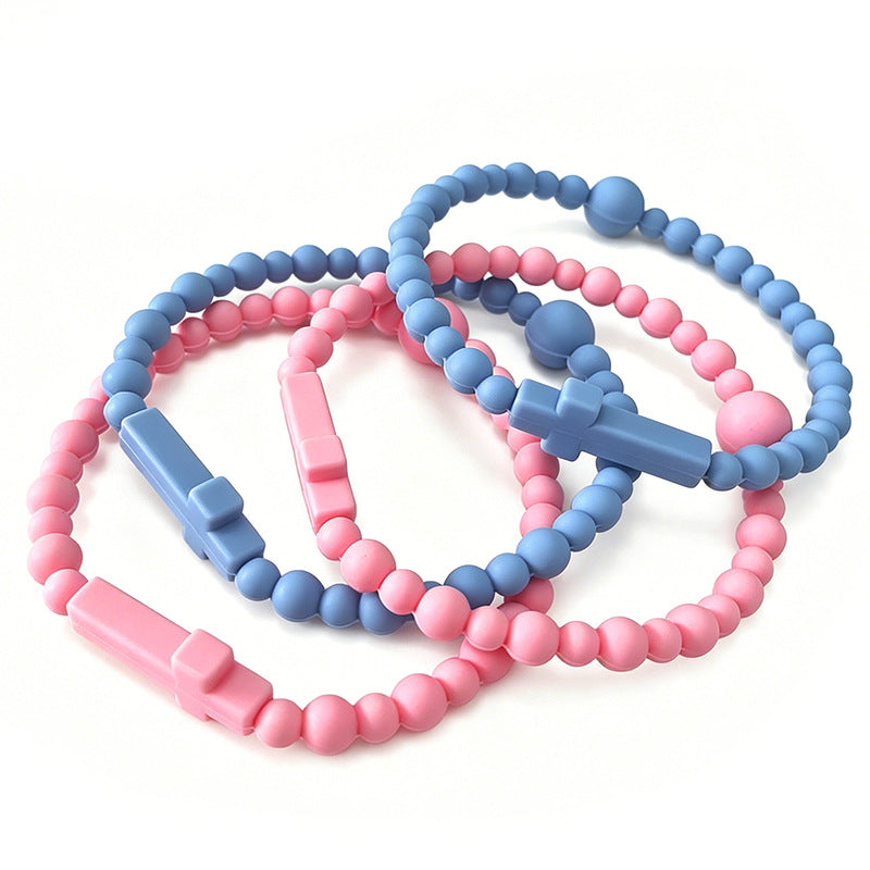 Fashion Macaron Color Series Cross Silicone Simple Bracelet