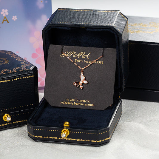 Women's Niche Temperament Clavicle Chain Rose Gold Pendants