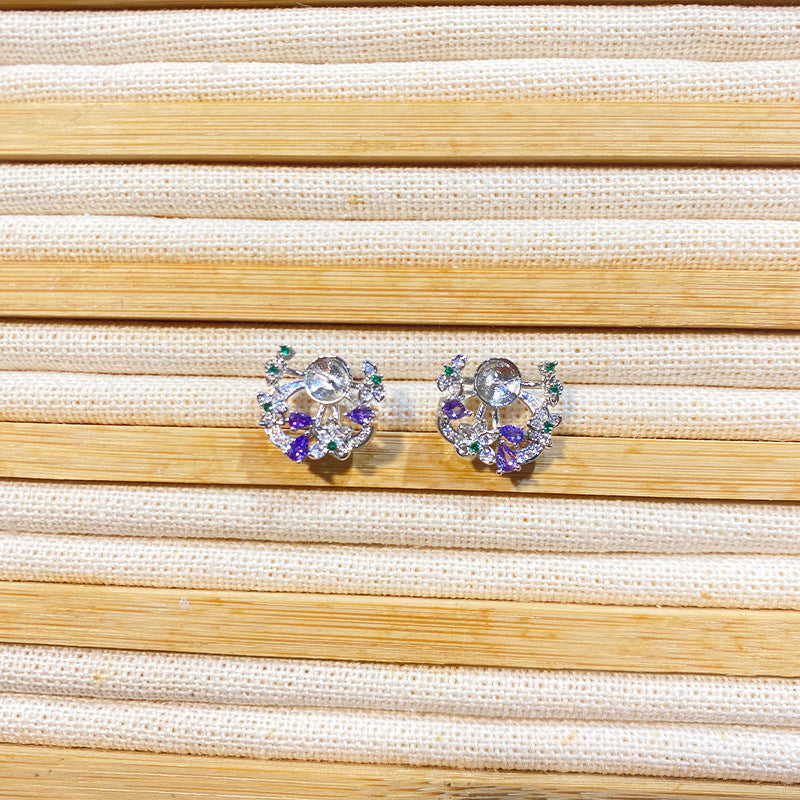 Women's Light Luxury High-grade Bow Cross Clover Pearl For Eardrop Stud Earrings