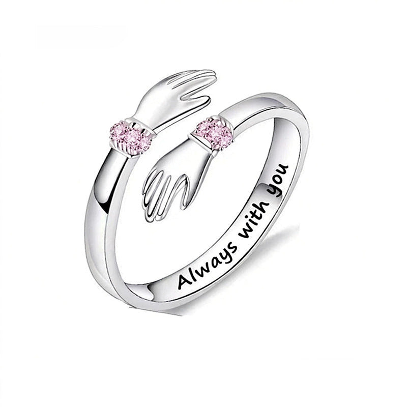 Opening Adjustable Lettering Hug You Card To Give Mom Mother's Rings