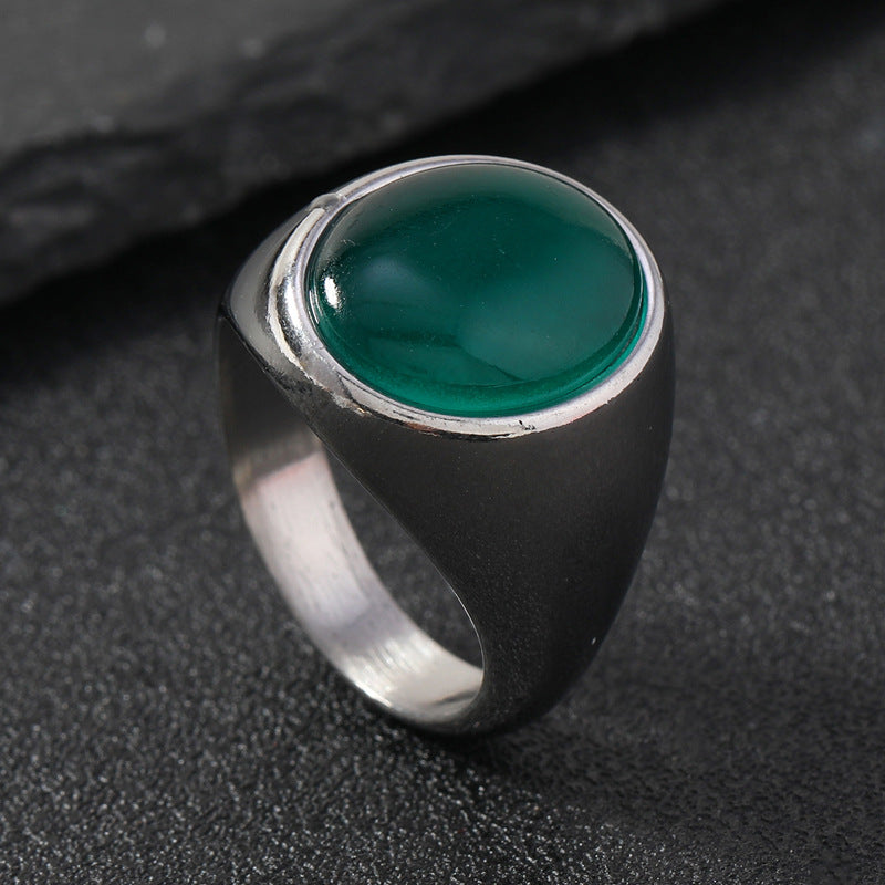 Gem Light Luxury High-grade Vintage Stainless Rings