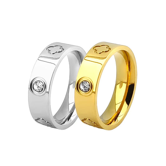 Female No Pigment With Diamond Design All Match Index Finger Ring
