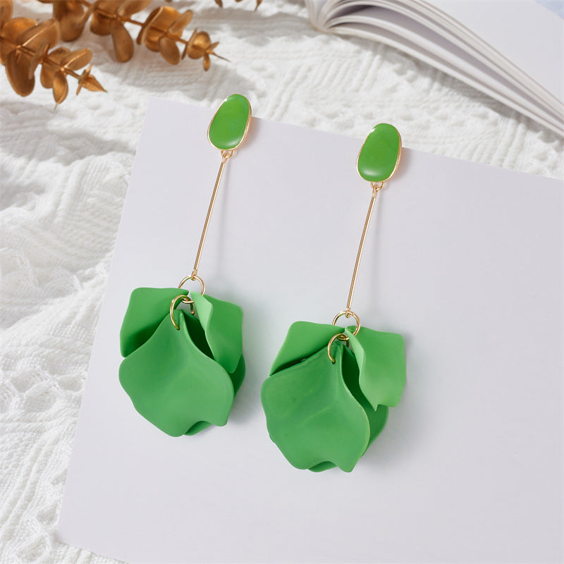 Summer Flower High Profile Fashion Petal Earrings