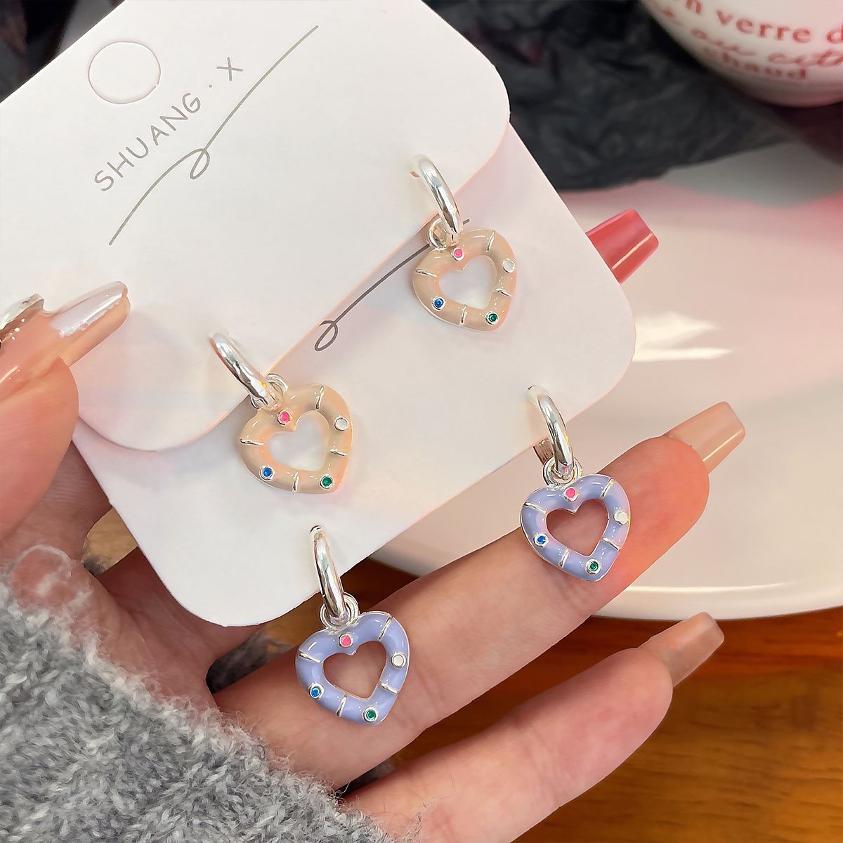 Women's Oil Love Clip Simple Niche Design Sweet Cool Hot Ear Buckle