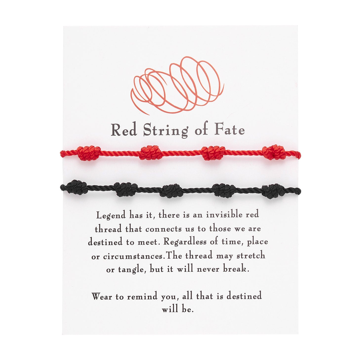 And Red Knot Rope Lucky Friendship Bracelets