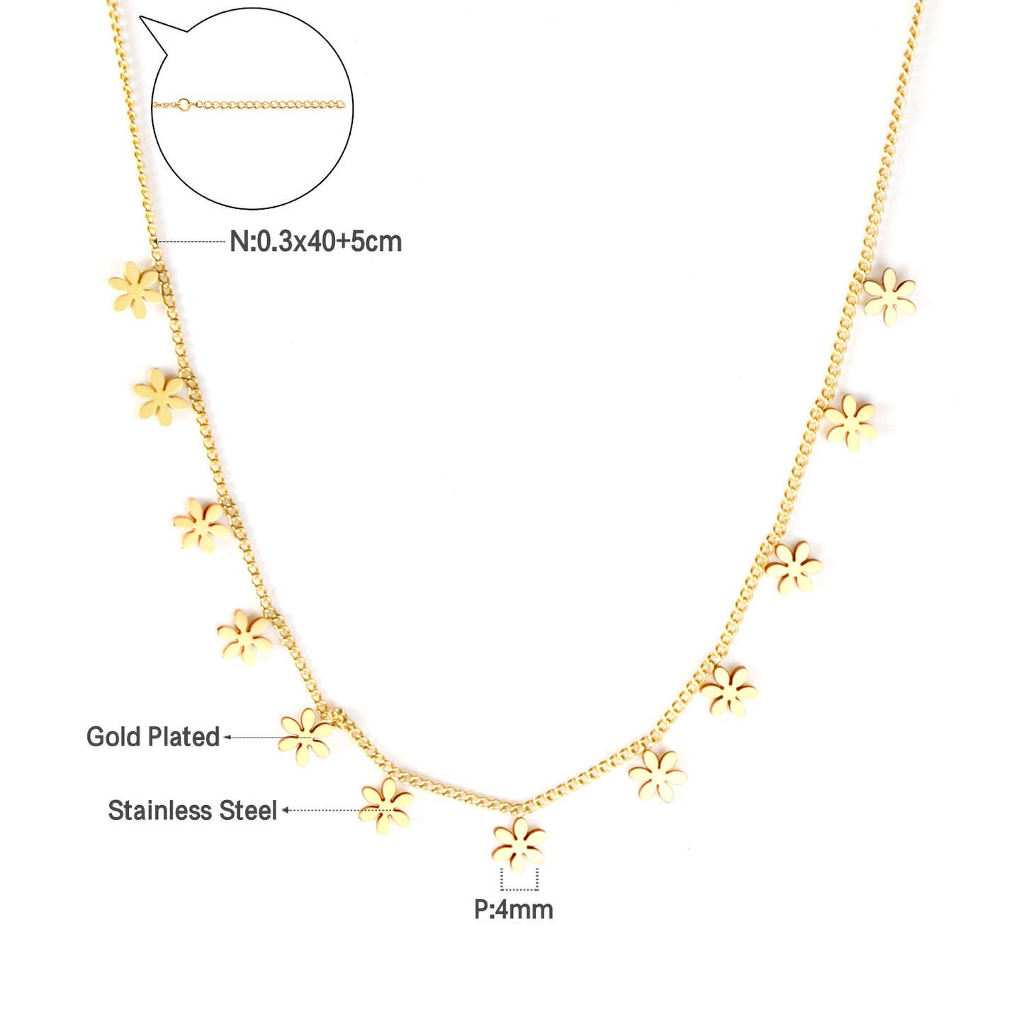 Niche High-grade Simple Temperamental Geometric Electroplated Stainless Necklaces