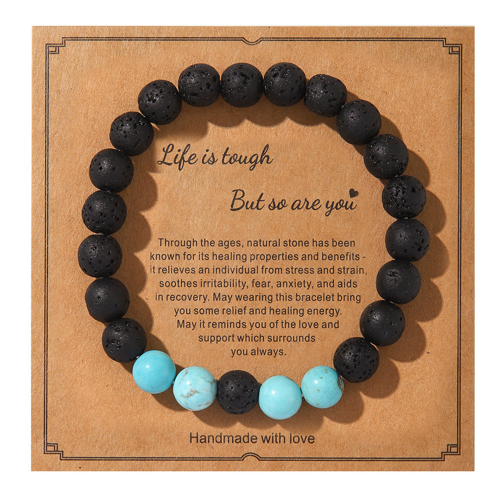 Fashion Simple Style Natural Stone Beaded Blessing Bracelets