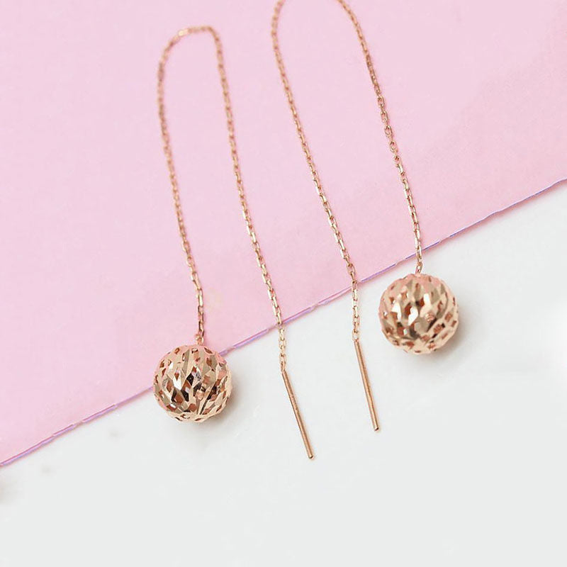 Gold Russian Hollow Ball Antique Rose Plated Rings