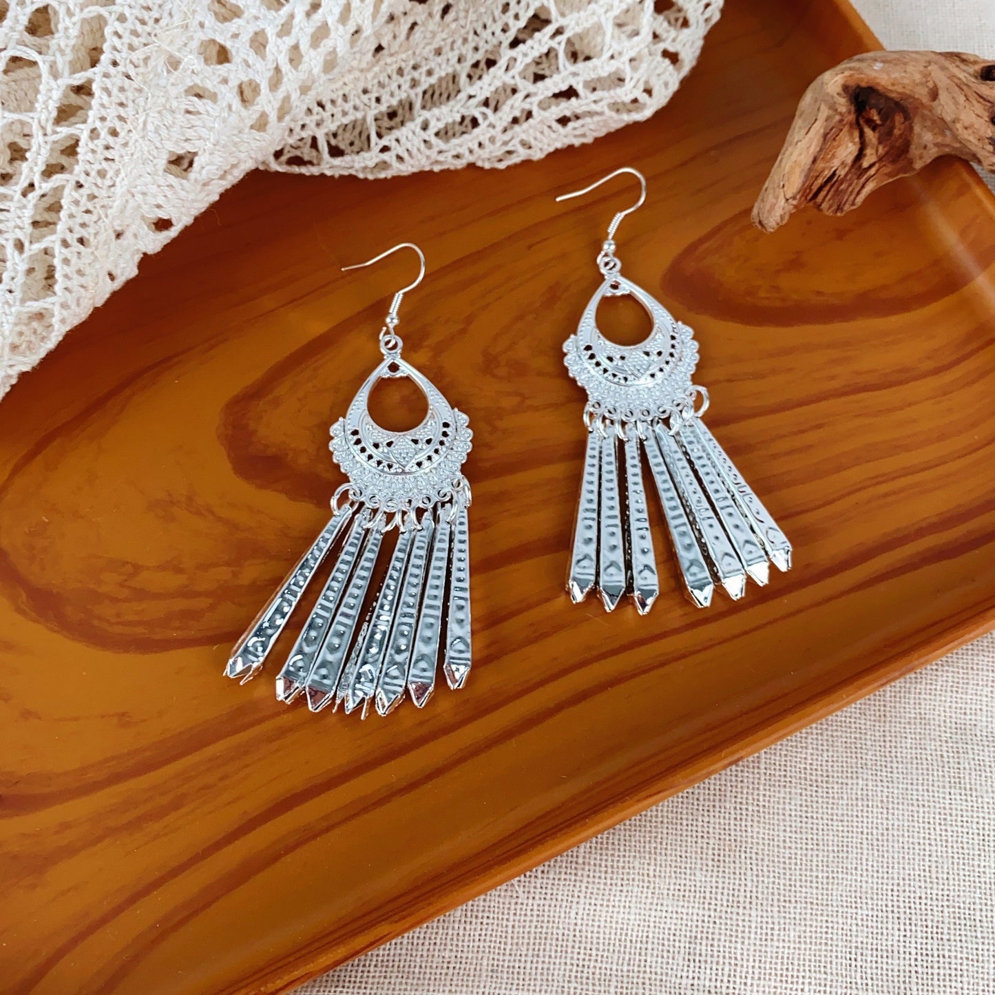 Style Imitation Miao Sier Tassel Female Earrings