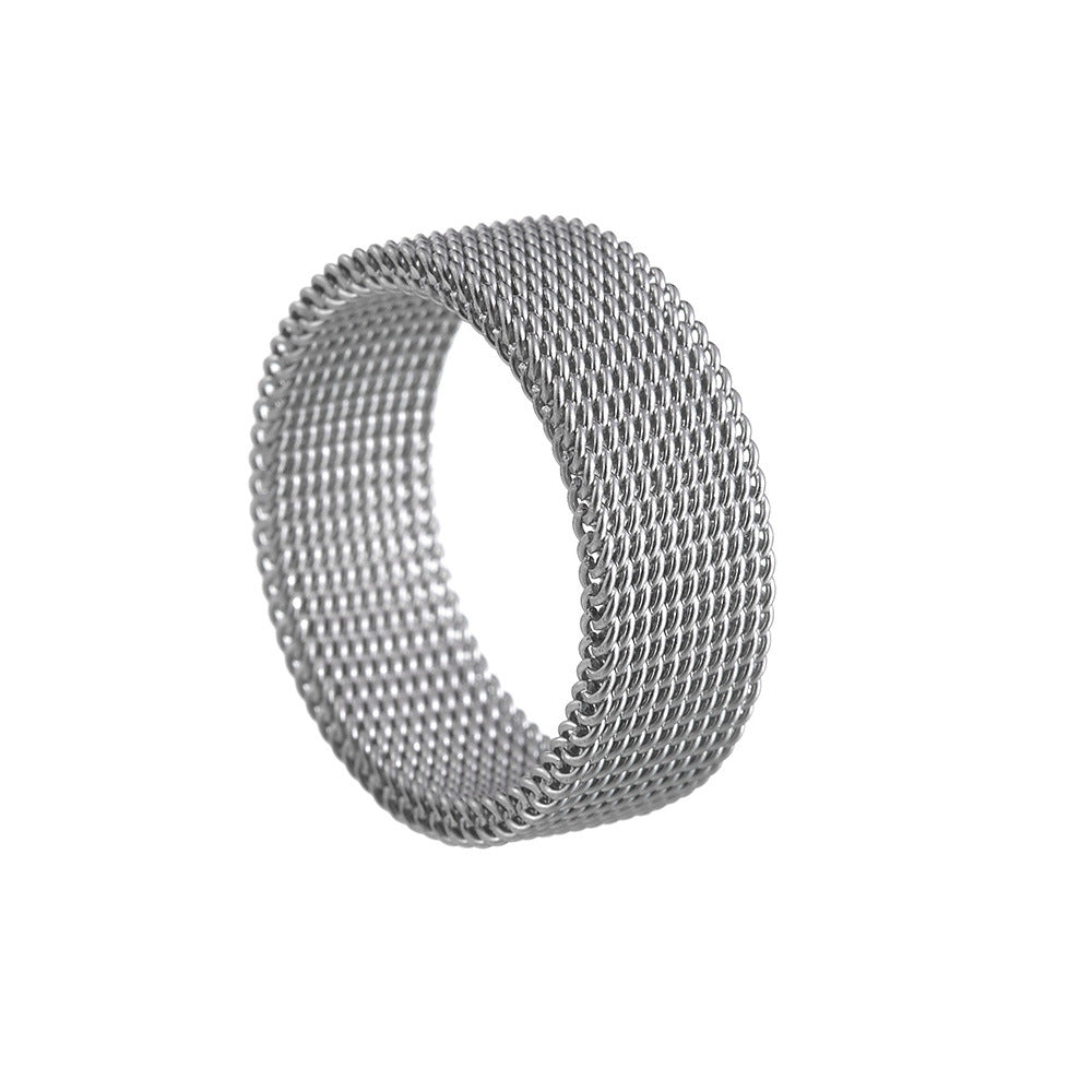 Ornament Standard Code Titanium Steel Woven Rings