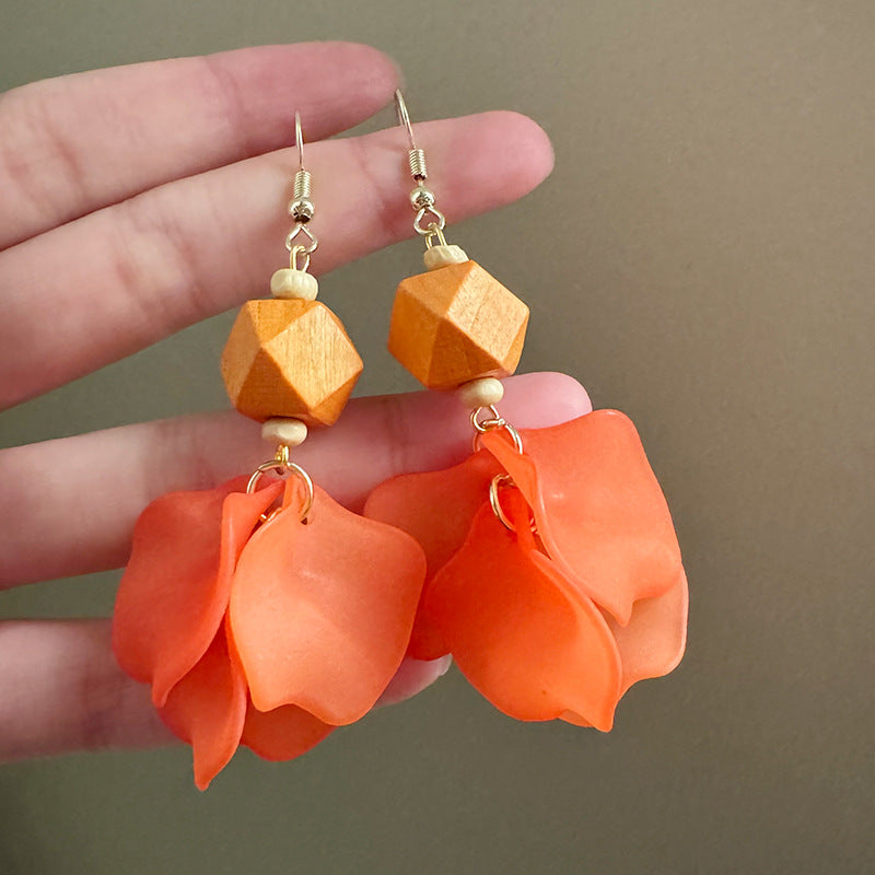 Fairy High Sense Vacation Style Elegant Fashionable Wearing Modified Face Earrings