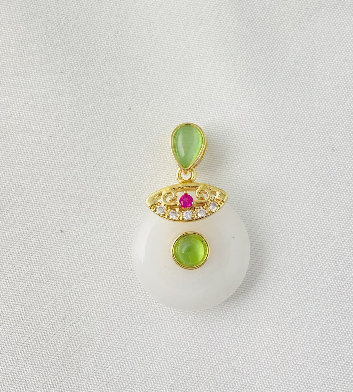 Women's Real Gold Plating Opal Fox Clover Pendants