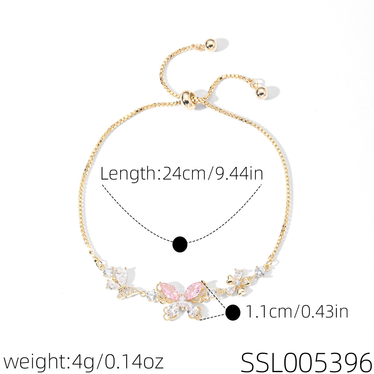 Zircon Pull-out High Sense Refined Grace Bracelet