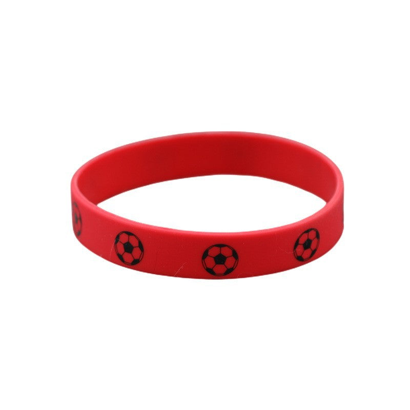 Football Silicone Qatar World Cup Theme Sports Rubber Wristband Fans Bracelets