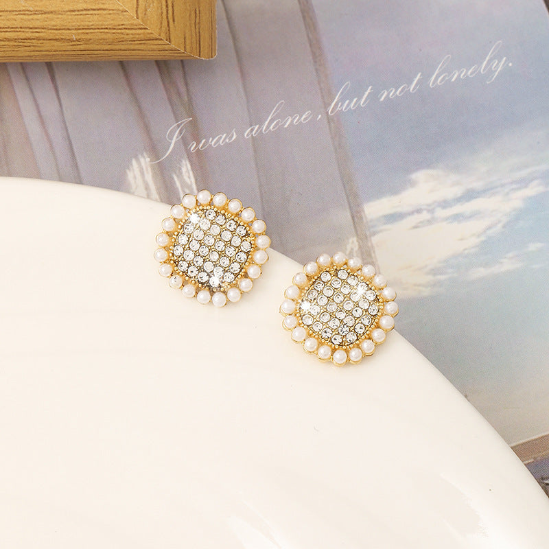 Korean Style Simple Vintage Pearl High-grade Ear Tassel Female Niche Earrings