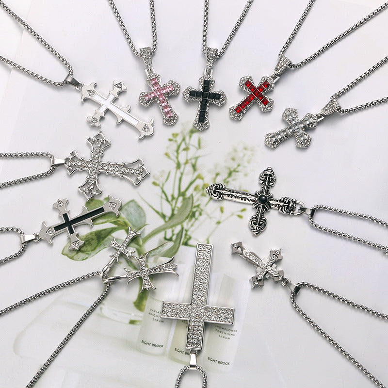 Titanium Steel Various Cross Neck Accessories Necklaces