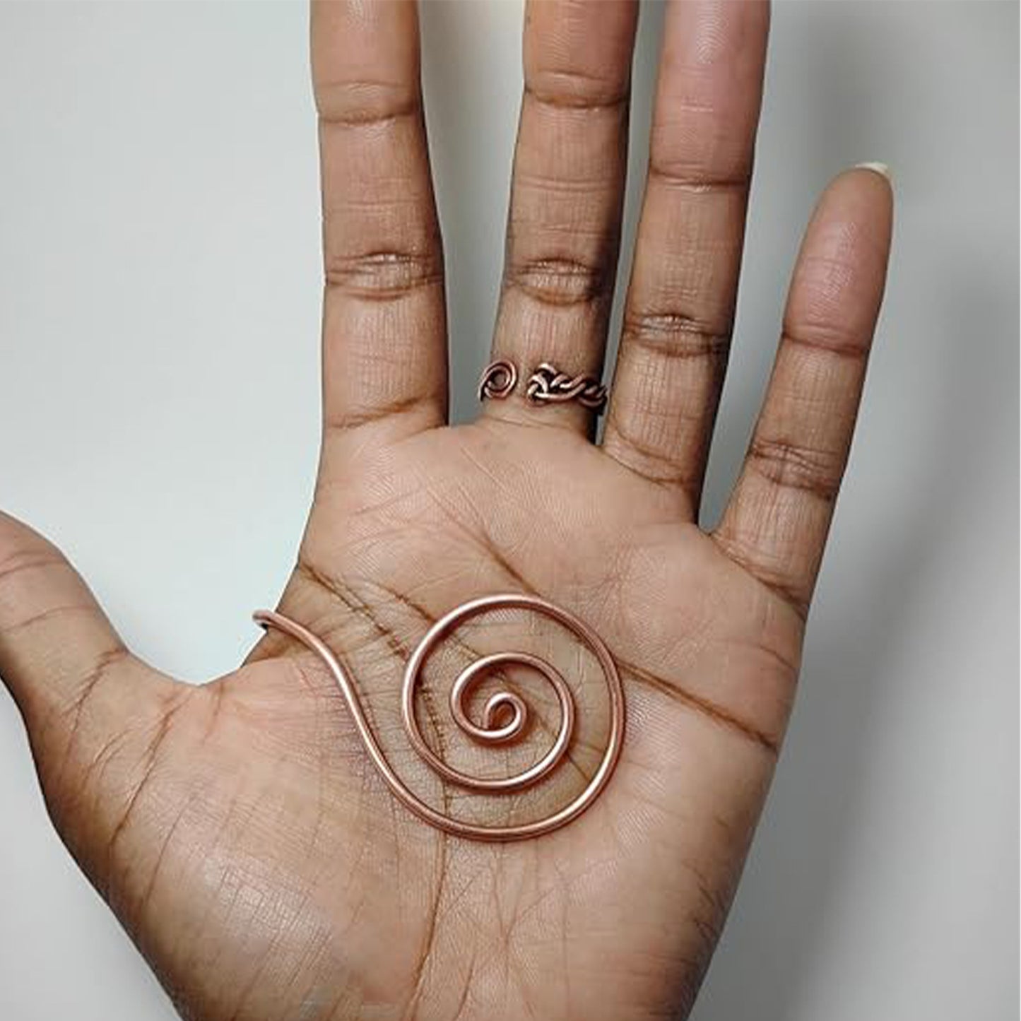 Classic Spiral Metal Handmade Circle Palm Bracelet